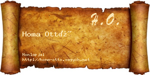 Homa Ottó névjegykártya